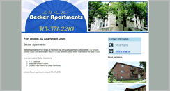 Desktop Screenshot of apartmentsfortdodgeiowa.com