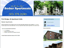 Tablet Screenshot of apartmentsfortdodgeiowa.com